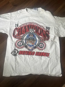 Vintage Buffalo Sanres 1999 Eastern Conference Champions XL Tee Shirt - Picture 1 of 5