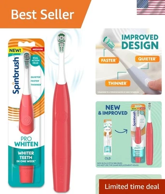 Nuevo cepillo de dientes eléctrico a batería PRO WHITEN para adultos, cerdas medianas... Foto 1 de 4