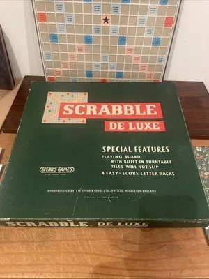 COMPLETE Spears Vintage Scrabble Deluxe Board Game 1983 Edition - Image 1 of 4