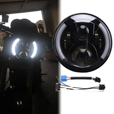 Motorcycle 7" inch LED Headlight DRL Turn Signal For 2007 Ducati Monster - Image 1 of 4