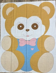 Spring Mills Inc Giant Teddy Bear Fabric Panel Vintage 7639 Material Nursery - Picture 1 of 2