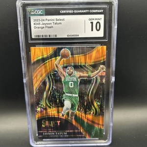 2023-24 Panini Select - Courtside Jayson Tatum #245 Orange Flash Prizm CGC 10!!! - Picture 1 of 3