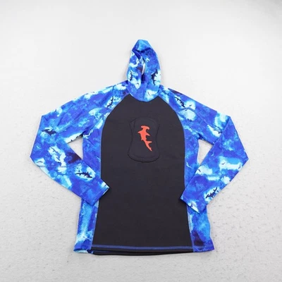 Camisa HammerHead Spearguns protección contra erupciones para hombre grande azul con capucha de neopreno camuflaje de tiburón Foto 1 de 4