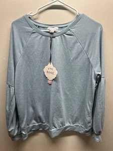 Knox Rose shirt womens size XL long sleeve turquoise New! - Picture 1 of 4