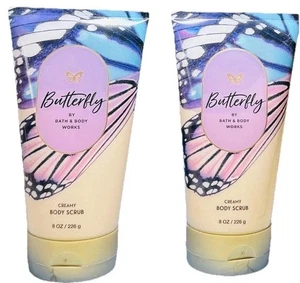 NEW ~ BUTTERFLY ~ 2X CREAMY BODY SCRUB ~ Bath & Body Works FREE SHIP - Picture 1 of 2