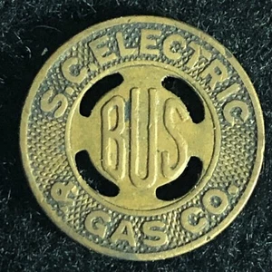 S.C. Electric & Gas Co. (Columbia) - G/F One Fare Bus Token 16mm  - Picture 1 of 3