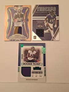 Baltimore Ravens Jersey/Patch Card lot (3) Total Cards In Toploaders SP #/49 - Picture 1 of 8