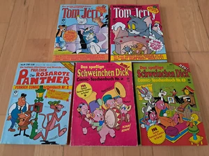 Cerdo Dick, Tom + Jerry, Paulchen Panther - Lote 5 libros de bolsillo de cómics - Imagen 1 de 3