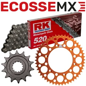 KTM SX125 EXC125 XC125 92-22 RK Standard Chain Renthal Orange Rear Sprocket Kit - Picture 1 of 4