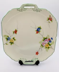 Japanese Noritake Servicing Sandwich Cake Plate Vintage Hand Painted  - Picture 1 of 8