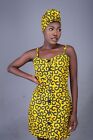 Anita African Button Down Dress, Ankara Casual Dress Size Xs - Xxxl