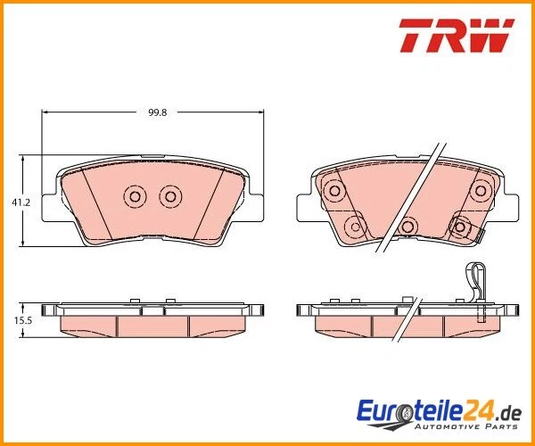 Bremsbelagsatz, Scheibenbremse TRW GDB2353 für KIA Rio IV - Imagem 1 de 1