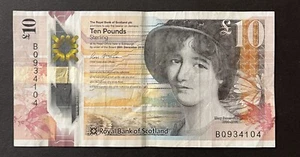 SCOTLAND 2016 : 10 Pounds, Bank of Scotland, Mary Somerville. Serial #BQ934104 - Picture 1 of 2