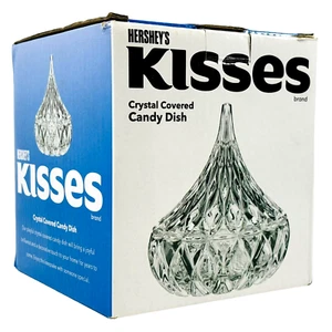 Hershey's Kisses kristallbedeckte Süßigkeitenschale - Shannonglas Snack Aufbewahrung mit Box - Bild 1 von 4