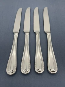 Reed & Barton ELEGANT BEAD Stainless Flatware DINNER KNIVES Hamilton SET OF 4 - Picture 1 of 8