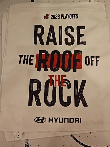 2023 New Jersey Devils SGA Hurricanes Raise Roof Rock Rally Towel Stanley Cup Cover