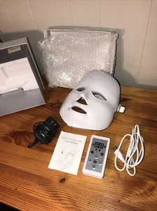 7 Colors LED Light Photon Therapy Face Neck Mask for Facial Skin Care Wrinkles - Picture 1 of 19