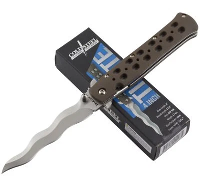 Cold Steel Ti-Lite Kris Linerlock Folding Pocket Knife Green Handle - Image 1 of 3