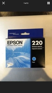 Epson 220 Cyan (BLUE) Ink Cartridge Expired 10/19 - Picture 1 of 3