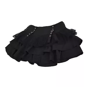 Hot Topic Rock Damen XL schwarz Lagenlook Träger Goth Punk Grunge Skate Metal Tutu - Bild 1 von 15