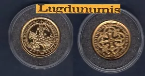 Médaille Franc à Cheval OR Copie Reproduction Jean II Le Bon - Foto 1 di 2