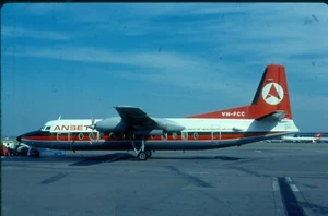 K449 VH-FCC ANSETT OF NEW SOUTH WALES F-27 OLD CS ORIGINAL KODAK SLIDE - Picture 1 of 1