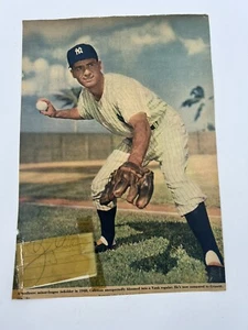 Foto de revista de tarjetas indexadas firmadas por Jerry Coleman New York Yankees - Imagen 1 de 6