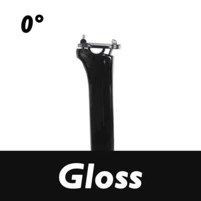 Tubo completo de fibra de carbono para tija de sillín de bicicleta BMX MTB 100*350 mm 0 25 grados Foto 1 de 4