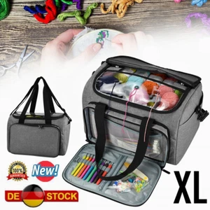 XL Stricktasche zum Häkeln Stricken Tasche AufbewahrungKorb für Wolle Garn Fäden - Bild 1 von 15