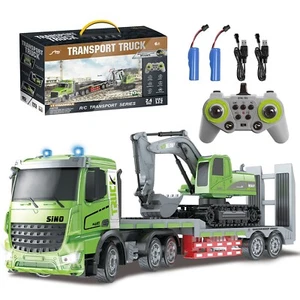 RC LKW Spielzeug, 1:12 Ferngesteuerter Truck & Bagger Set mit Lichtern - Bild 1 von 7
