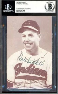 Dale Mitchell Beckett BAS Signed 1947-66 Exhibits Rookie Autograph - Picture 1 of 2