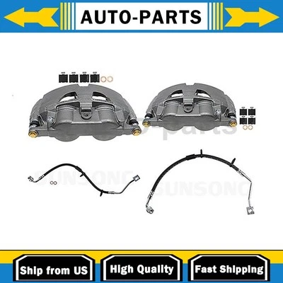 Pinza de freno delantera con mangueras lado conductor pasajero compatible con Ford E-150 E-250 2008 Foto 1 de 4