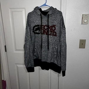 ECKO UNLTD Hoodie Size 3XB Sweatshirt Y2K 90’s Gray Red - Picture 1 of 5