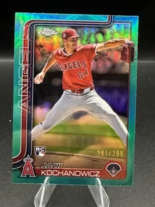 Jack Kochanowicz 2025 Topps Chrome #121 Angels Green Lave Refractor RC /299 - Picture 1 of 3