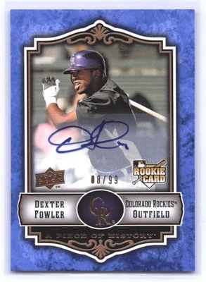 Cubierta superior 2009 un pedazo de historia - azul - autógrafo - Dexter Fowler RC/99 Foto 1 de 2