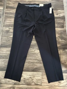 Oak Hill Easy Stretch Dress Pants Navy 44x32 Big & Tall Classic Fit DXL 540 - Picture 1 of 6