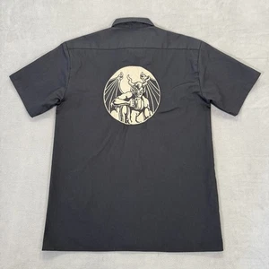 Dickies Hemd Herren Medium Black Stone Brewing Knopfleiste Kurzarm Patch Logo - Bild 1 von 10