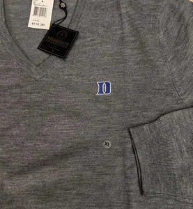 Duke University Brooks Brothers XL V-Ausschnitt Merinowolle Pullover Neu mit Etikett $ 118 - Bild 1 von 11