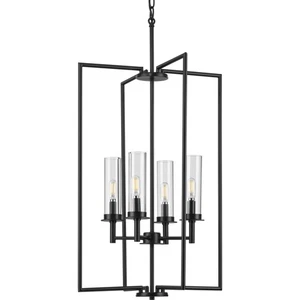 Progress Lighting P500315 Kellwyn 4 Light 18"W Mini Chandelier - Black - Picture 1 of 12