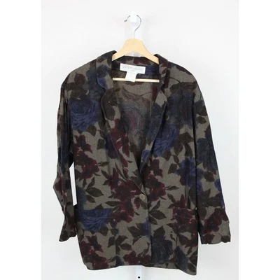 Chaqueta Blazer Artística GASTON JAUNET Francia De Colección Lana Floral Gran Tamaño FR 40 US 8 10 Foto 1 de 4