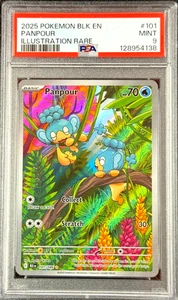 2025 POKÉMON BLACK BOLT EN PANPOUR ILLUSTRATION RARE #101 MINT 💎 PSA 9 - Picture 1 of 6