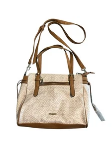 Rosetti Rory Satchel Handbag Purse Cream Tan Crossbody Multipocket Adjustable - Picture 1 of 11