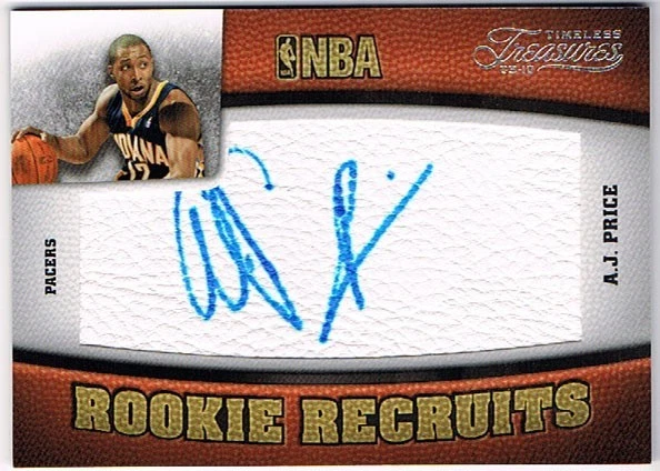 AJ Price 10/11 Timeless Treasures RC on card Auto* - Image 1 of 1