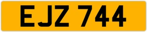 EJZ 744 E 3x3 DATELESS PRIVATE NUMBER PLATE EM EMM EMMA EVE EVA EUAN ERIC ELA ED - Picture 1 of 1