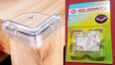 4 Baby Proofing Safe Glass Desk Table Edge Corner Cushion Guard Protector Bumper