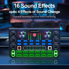 Live Sound Card Audio DJ Mixer with Multiple Sound Effects for Live Streaming