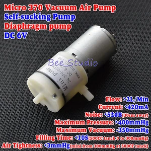 DC 6V Small Monitor Breast Pump Mini Air Pump Pressure Pump Micro Vacuum Pump - Picture 1 of 8