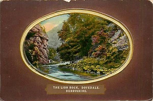The Lion Rock Dovedale Derbyshire Ashbourne UK Embossed Postcard - Picture 1 of 2