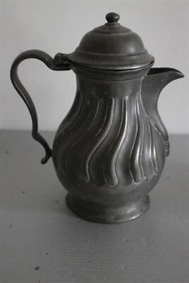 ancienne theiere cafetiere en etain POINCON GF FINSTAIN - Photo 1/4