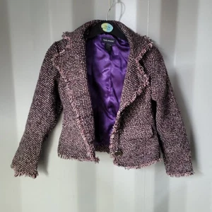 Sally Mack Mantel mit lila Innenfutter UK Größe Small Vintage & selten - Bild 1 von 5